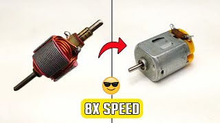 How to Upgrade DC Motor To 8X Speed | DC Motor Hacks