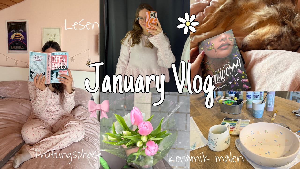 January Vlog 🎀 Lesen, Keramik malen, Prüfungsphase, Bridgerton & The Housemaid Film ✨❄️🐝
