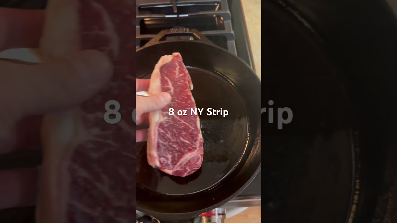 8 oz NY Strip Steak in Cast Iron. #steak #castiron #animalfat #carnivore