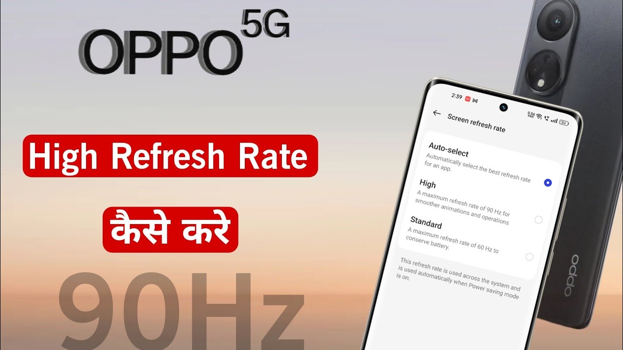OPPO 5G Screen Refresh Rate Settings Fix OPPO Display Refresh Rate