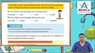 Ch 7  | Ample | Grammar | Class 5 | Articles | For children