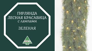 Triumph Tree - ОБЗОР хвойной гирлянды Лесная красавица зелёная с лампами