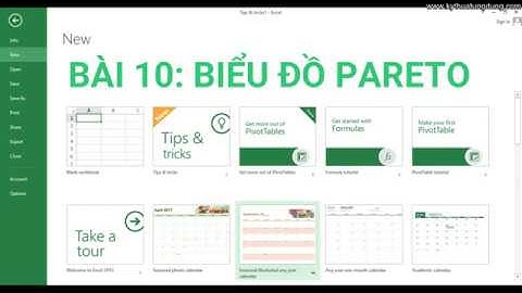 Bài 10: Vẽ biểu đồ Pareto với Excel 2013