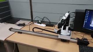 python programming for a Dobot Magician on rail by NDoLab