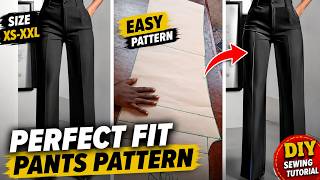 How to Draft Pants Pattern from Scratch (Size 16) | Easy Sewing Tutorial