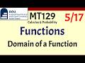 AOU MT129 functions 5 Domain of a Function