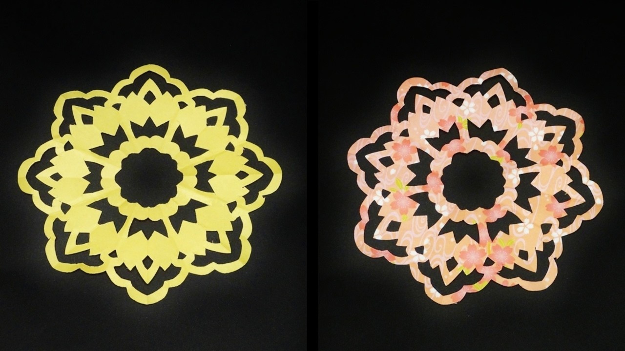 DIY | How to Make a Paper Flower Mandala | Easy Cutting Papercraft (1749)