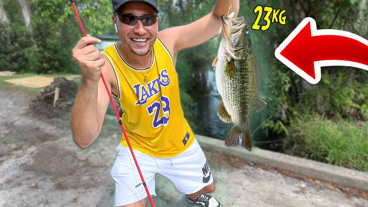 PESCANDO PEIXE MONSTRO no LAGO da CASA NOVA *maior que ja peguei*