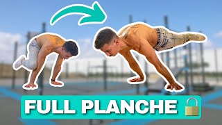 FULL PLANCHE TUTORIAL IN 7 STEPS