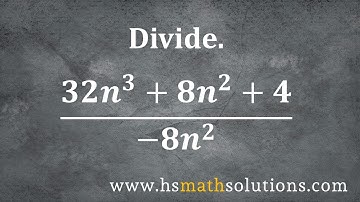 Dividing a Polynomial by a Monomial (Example)
