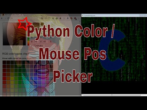 Get Mouse Position and Pixel with this Program. Python 3.6.4 Open Source Color Pixel Picker