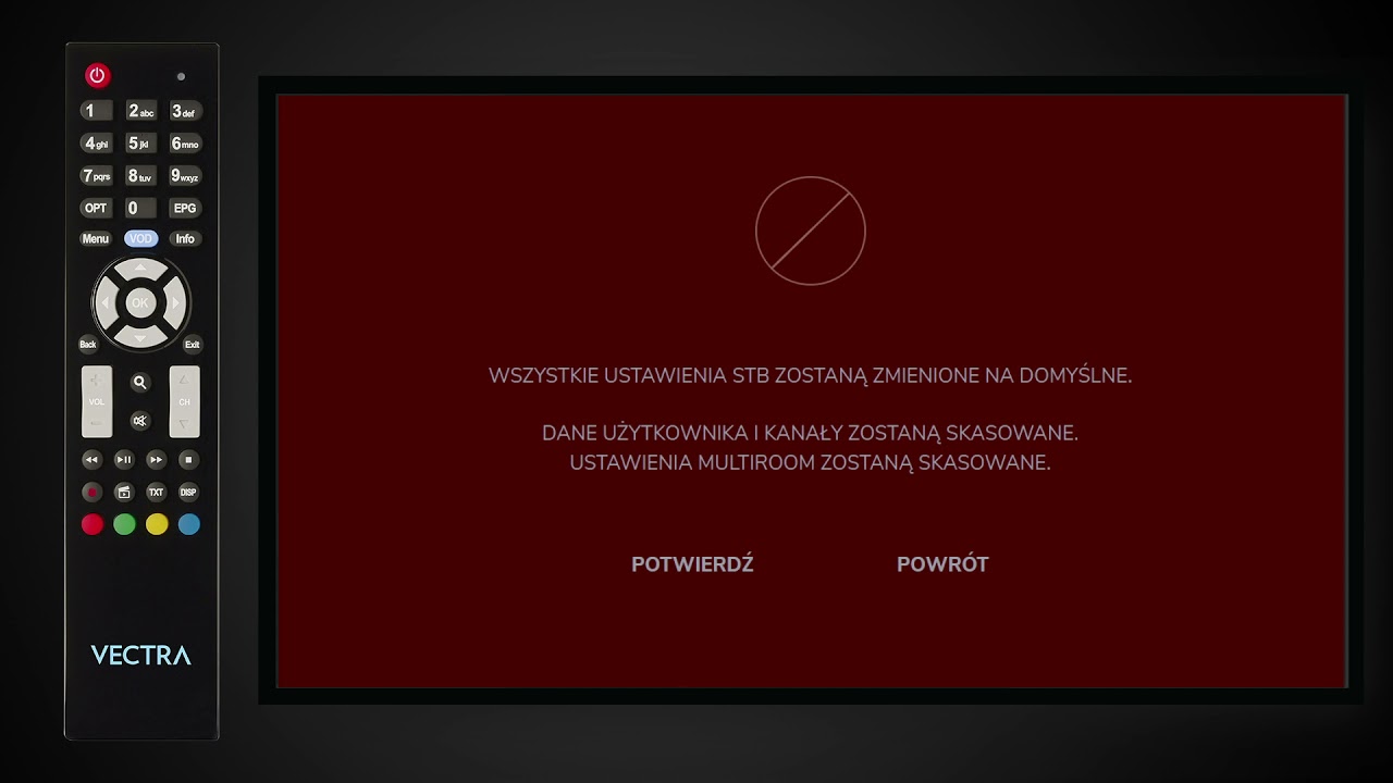 Jak przywrócić ustawienia fabryczne dekodera - YouTube