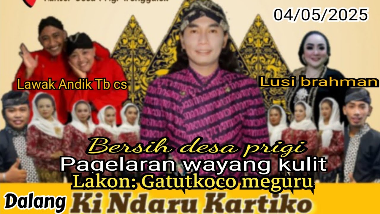🔴Live Pagelaran WAYANG KULIT - Dalang ki NDARU KARTIKO  // Bersih desa Prigi watulimo Trenggalek
