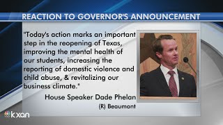 Texas lawmakers react to Gov. Abbott lifting COVID-19 restrictions, mask mandate