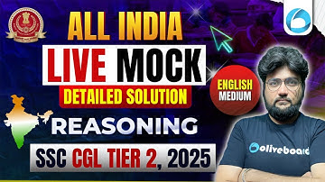 SSC CGL Tier 2 Reasoning 2025 Mock Test | 24 Nov LIVE Solution & Questions General Intelligence