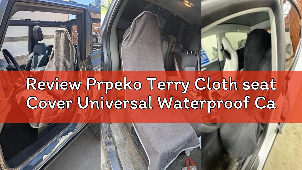 Review Prpeko Terry Cloth seat Cover Universal Waterproof Car Sport Towel Seat Cushion Non-Slip Swea