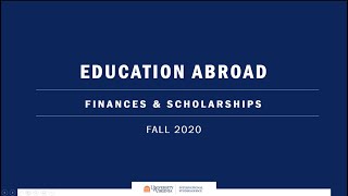 Finances & Scholarships Info Session Update