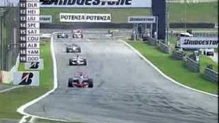 Michael Schumacher overtakes Fisichella Brazil 2006