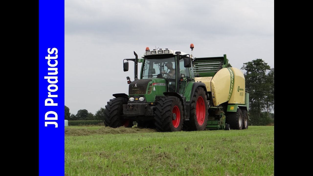 Fendt 310/Krone/Balen persen/Pressing Bales/Ballen pressen/Bloemendal/Elspeet/2016
