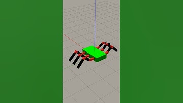 Spider Robot: First move in the Gazebo environment #gazebo #spider #spiderrobot #ros #simulation