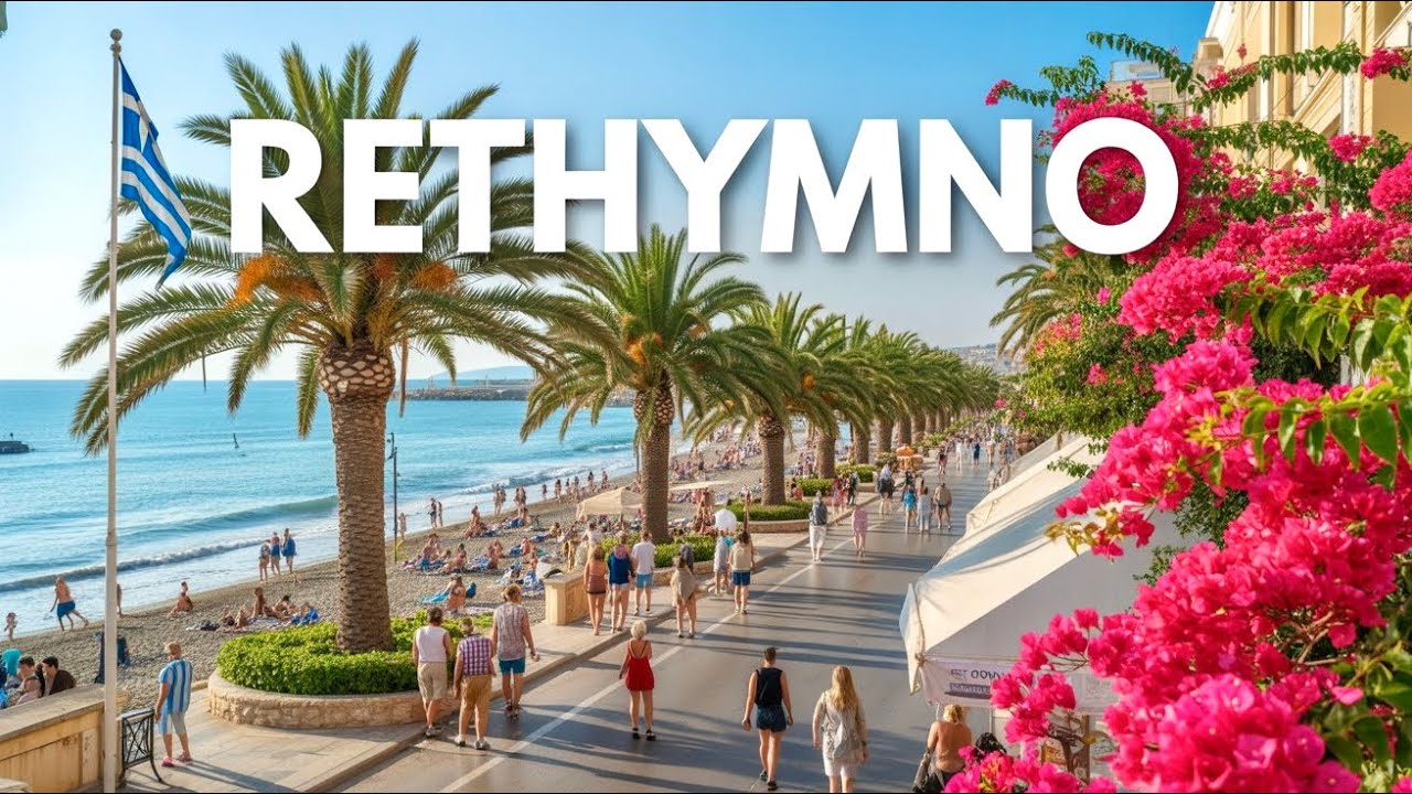 Walking from RETHYMNO CRETE, Greece 🇬🇷 to RETHYMNO Old Town