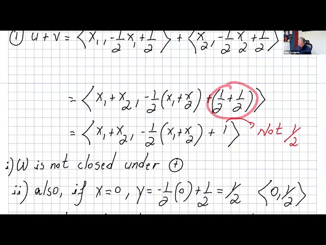 SUBSPACES OF VECTOR SPACES