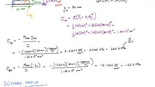 Normal Stress Due to Bending ~ Example  - Mechanics of Materials