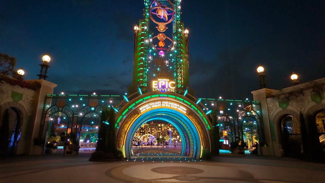 Universal Epic Universe - Full Walkthrough [Night Time] 4K POV