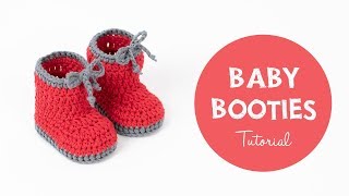 How To Crochet BABY BOOTIES For Beginners | Croby Patterns