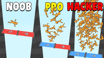 NOOB vs PRO vs HACKER ​in Crowd Falls