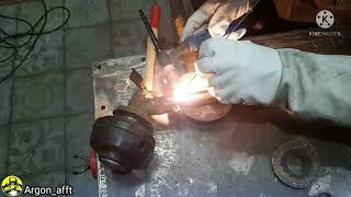 Как заварить тонкую алюминиевую трубку аргоном. #tigwelding #аргон