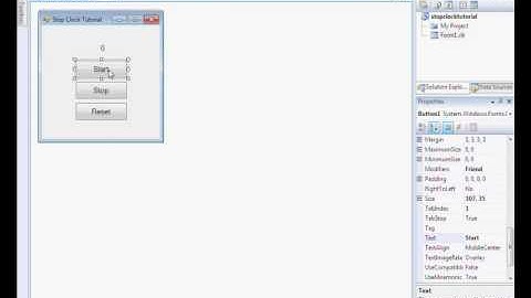 Visual Basic Tutorial - Stop Clock