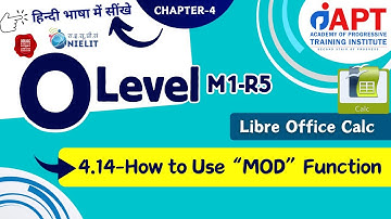Libre Office Calc | Uses of Mod Function | O Level M1-R5 | Full Tutorial