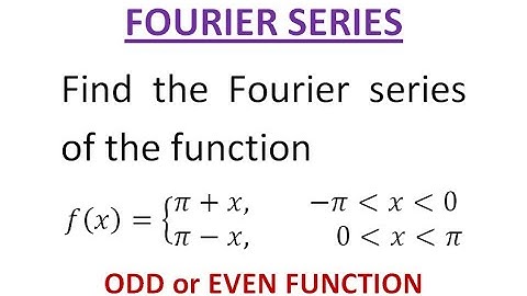 Find Fourier series for even and odd functions (-π,π) Examples l Anumega Tutorial 01