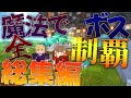 【マイクラ】魔術とドラゴンの世界へ転生！？最強を目指して #1～15・総集編 「霊夢と魔理沙の旅」【ゆっくり実況】