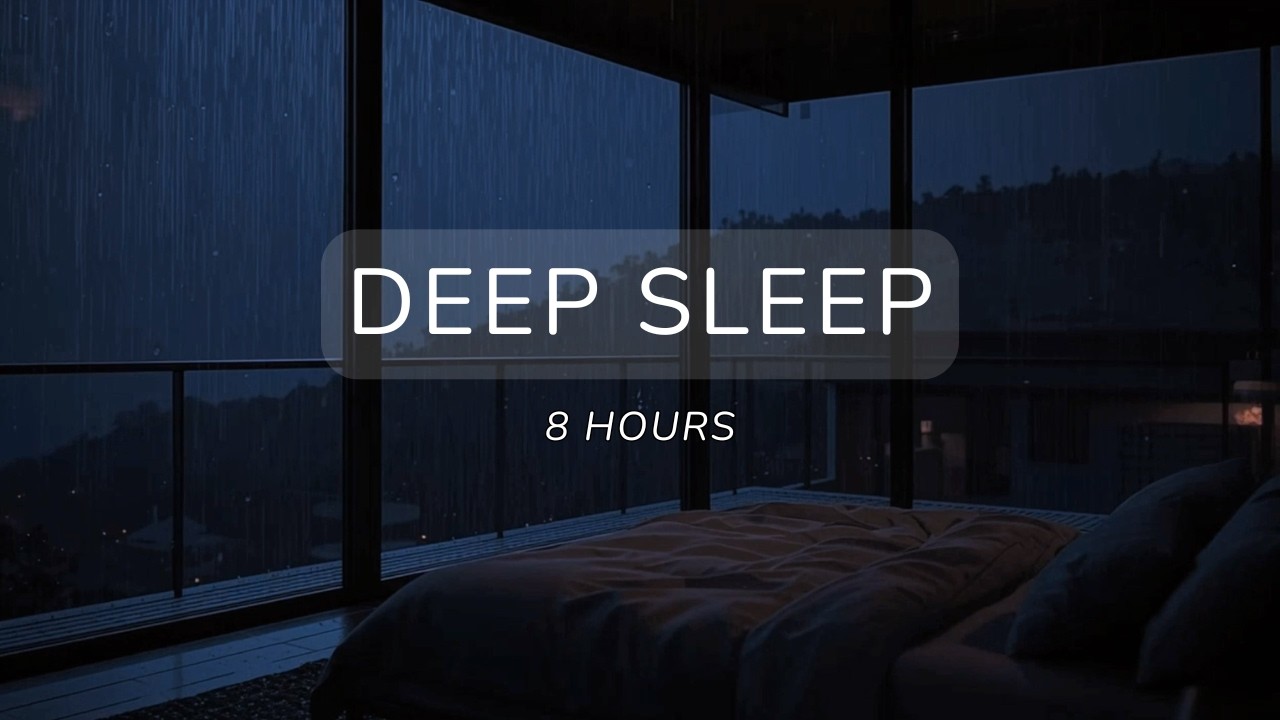 Rain on Window for Deep Sleep 🌧️ | 8 Hours of Cozy Night Rain • No Thunder • Fall Asleep Fast