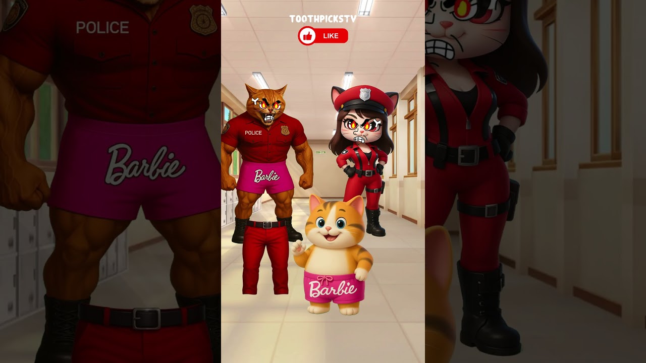 Give me back my police uniform cat! 😡 