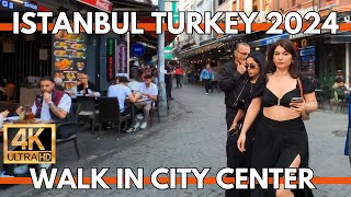 : ISTANBUL TURKEY 4K WALKING TOUR IN CITY CENTER AROUND BESIKTAS MARKETS,RESTAURANTS,STREET FOODS