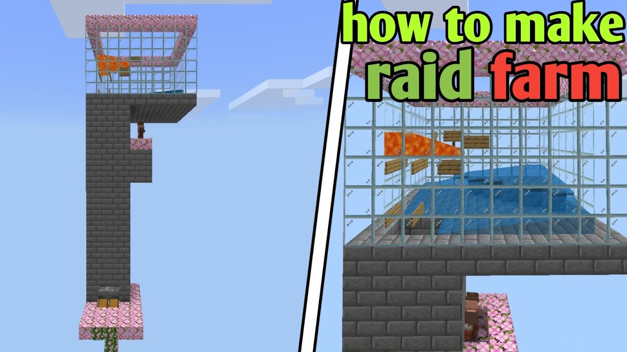 how to make raid farm in minecraft pocket edition/bedrock edition/java ...