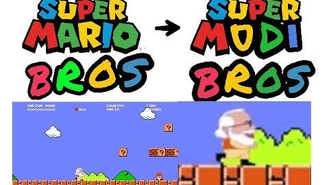 Super Mario bros in modi style | Super modi bros.