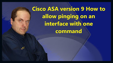 Cisco ASA version 9 How to allow pinging on an interface with one command