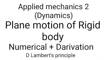 Applied Mechanics 2 - Dynamics ||Chapter 6 || All Numerical ||TU,PoU PU,KU || lecture 1 |Engineering