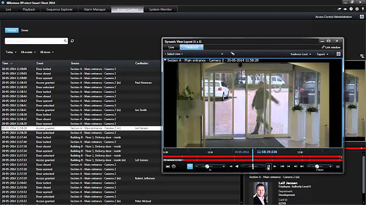 Milestone - XProtect Smart Client Access Control Module Investigating Events