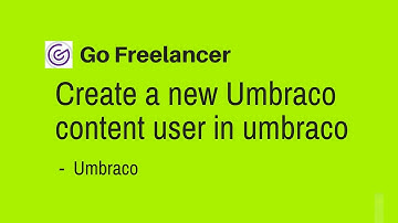 Create a new Umbraco content user in umbraco