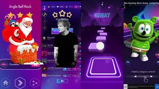 Jingle Bells-Beat Jumper vs Shape Ofyou-Smash Color3d vs Among Us-Tile Hop vs Gummy Bear-Beat Racing screenshot 4