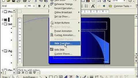 PowerPoint 2003 Tutorial Adding Slide Animation 2000 & 97 Microsoft Training Lesson 17.4