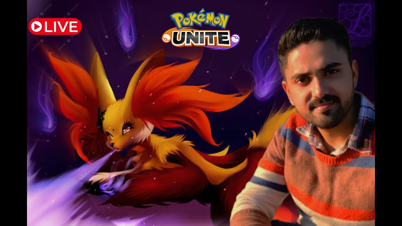 Pokemon unite live stream master rank push 1600 with delphox FACECAM ...