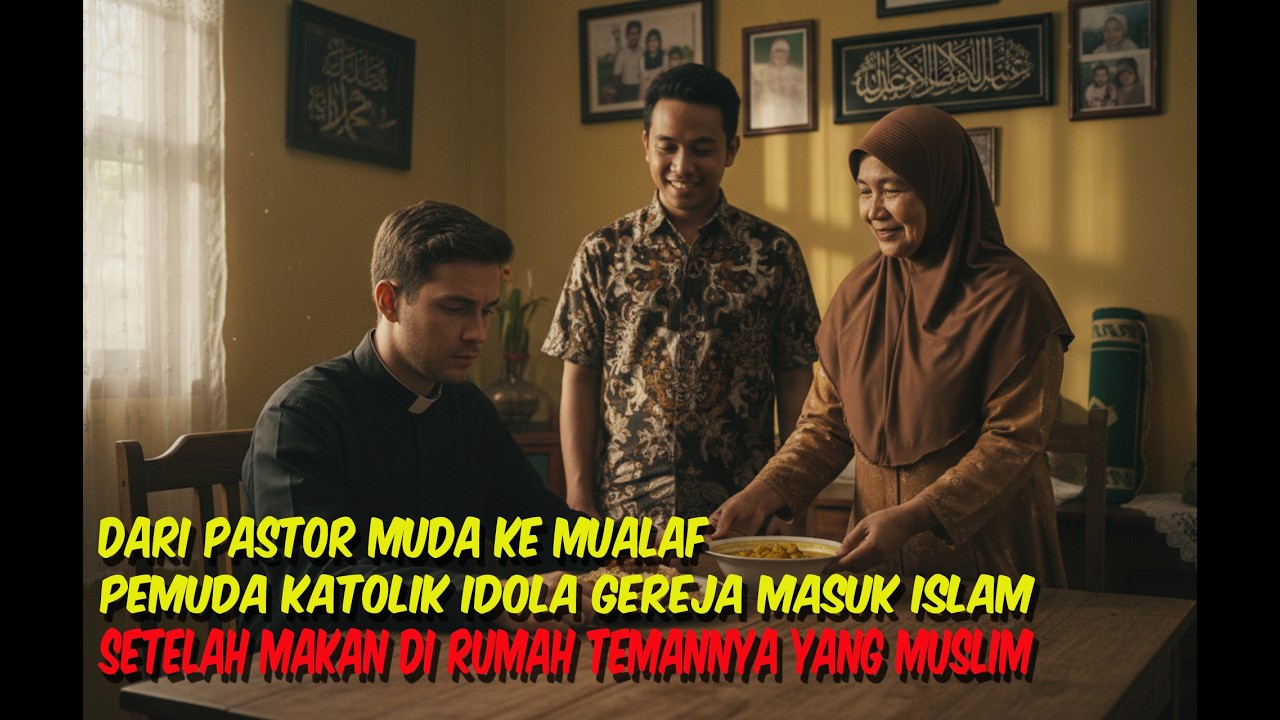 DARI PASTOR MUDA KE MUALAF !! PEMUDA KATOLIK MASUK ISLAM SETELAH MAKAN DI RUMAH TEMANNYA YANG MUSLIM