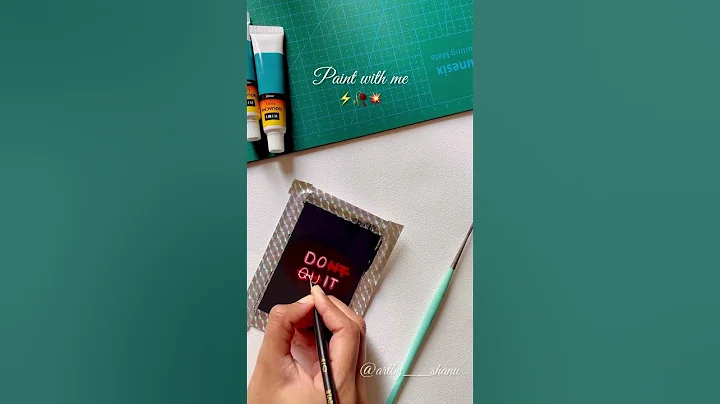 Easy gouache painting tutorial | Motivational quotes #art #gouache #shorts #trending #gouache