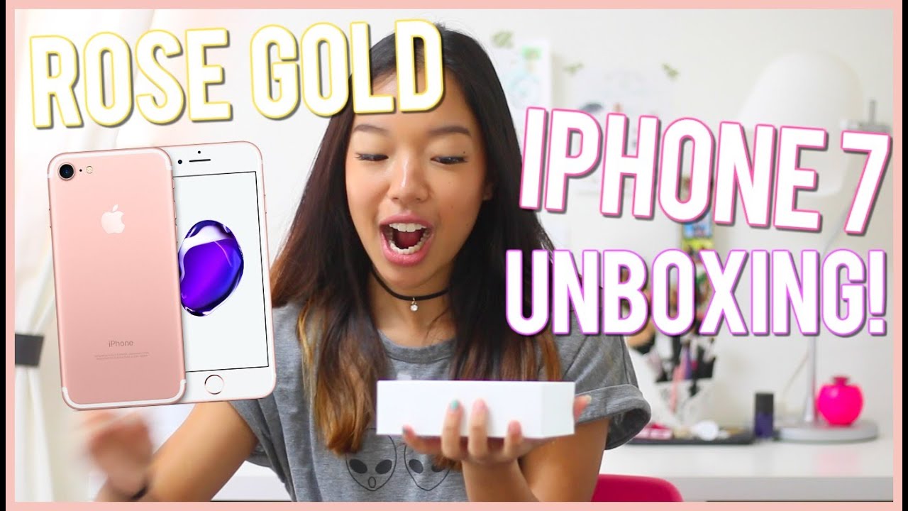 iPHONE 7 UNBOXING! ROSE GOLD iPhone 7! iPhone 6 + 7 Comparison!